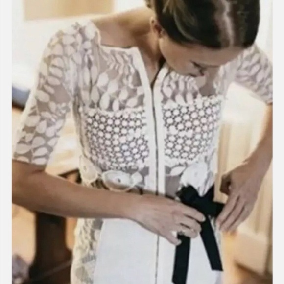 Anthropologie Byron Lars Carissima Sheath Dress Size 00 Petite Ivory ZA S/XS - Picture 6 of 7